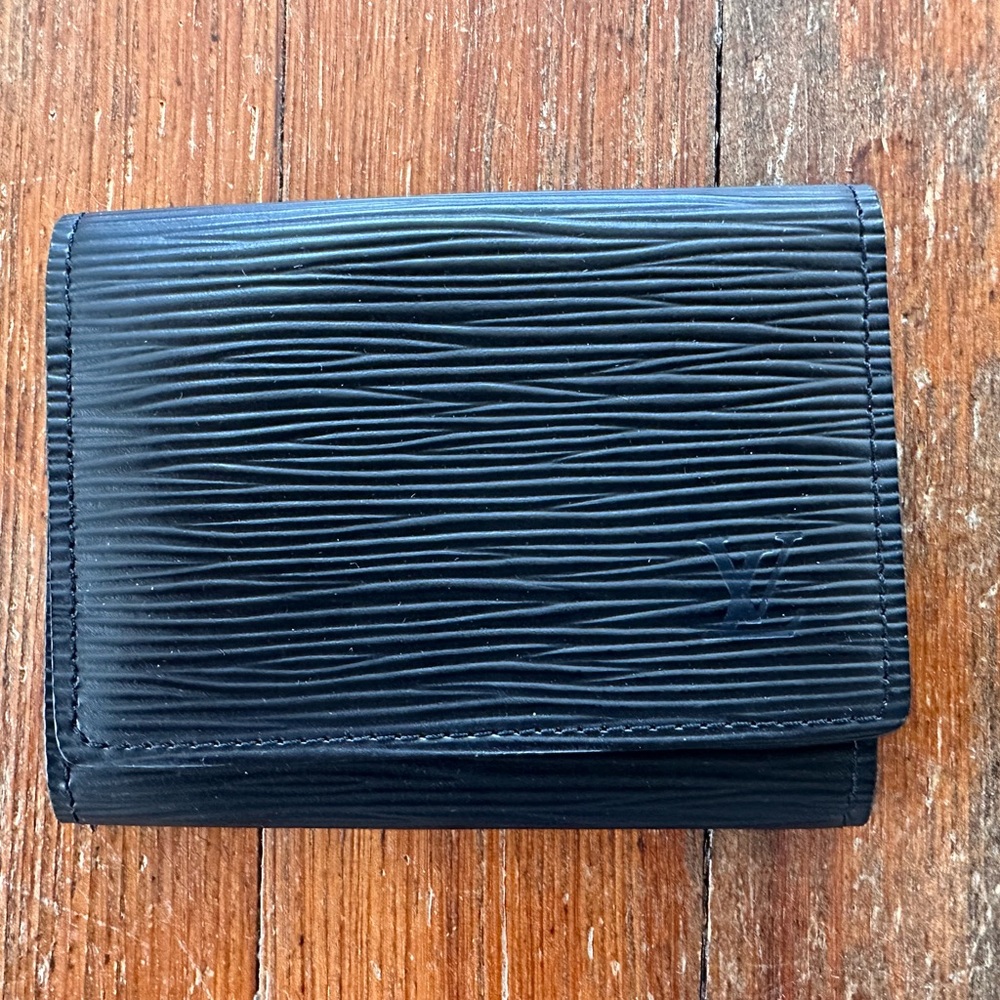 Louis Vuitton Black Textured Epi Leather Wallet